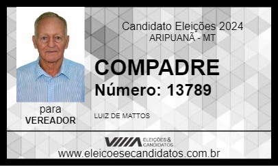 Candidato COMPADRE 2024 - ARIPUANÃ - Eleições