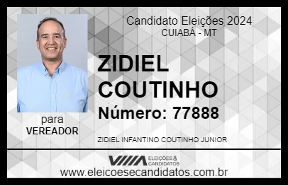 Candidato ZIDIEL COUTINHO 2024 - CUIABÁ - Eleições