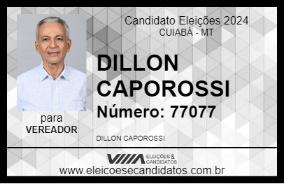 Candidato DILLON CAPOROSSI 2024 - CUIABÁ - Eleições