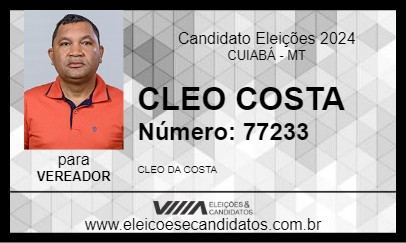 Candidato CLEO COSTA 2024 - CUIABÁ - Eleições