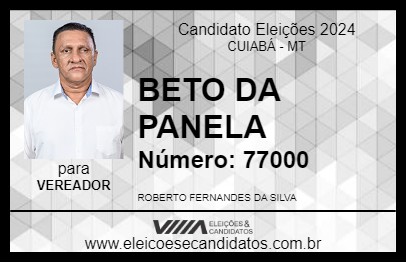 Candidato BETO DA PANELA 2024 - CUIABÁ - Eleições