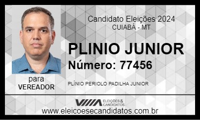 Candidato PLINIO JUNIOR 2024 - CUIABÁ - Eleições