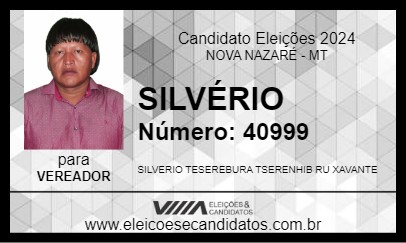 Candidato SILVÉRIO 2024 - NOVA NAZARÉ - Eleições