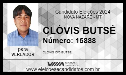 Candidato CLÓVIS BUTSÉ 2024 - NOVA NAZARÉ - Eleições