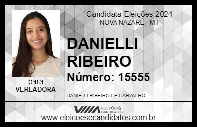 Candidato DANIELLI RIBEIRO 2024 - NOVA NAZARÉ - Eleições