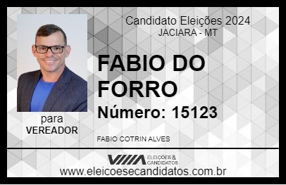 Candidato FABIO DO FORRO 2024 - JACIARA - Eleições