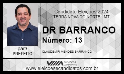 Candidato DR BARRANCO 2024 - TERRA NOVA DO NORTE - Eleições