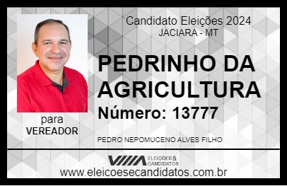 Candidato PEDRINHO DA AGRICULTURA 2024 - JACIARA - Eleições