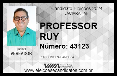 Candidato PROFESSOR RUY 2024 - JACIARA - Eleições