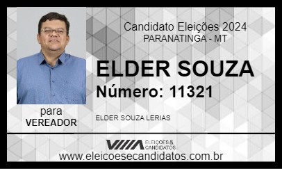 Candidato ELDER SOUZA 2024 - PARANATINGA - Eleições