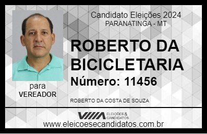 Candidato ROBERTO DA BICICLETARIA 2024 - PARANATINGA - Eleições