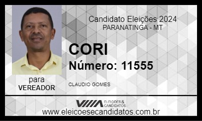 Candidato CORI 2024 - PARANATINGA - Eleições