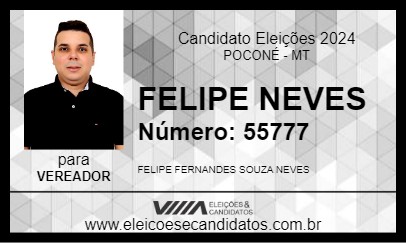 Candidato FELIPE NEVES 2024 - POCONÉ - Eleições