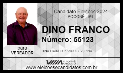 Candidato DINO FRANCO 2024 - POCONÉ - Eleições