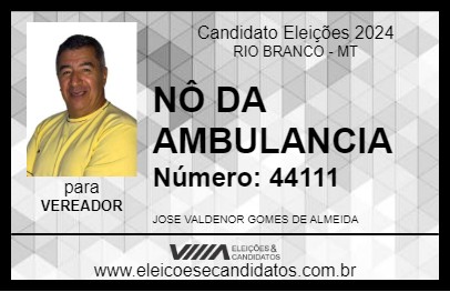 Candidato NÔ DA AMBULANCIA 2024 - RIO BRANCO - Eleições