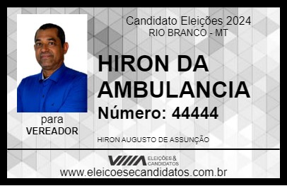 Candidato HIRON DA AMBULANCIA 2024 - RIO BRANCO - Eleições