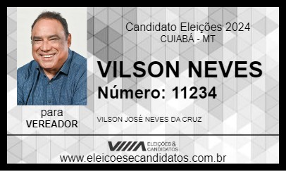 Candidato VILSON NEVES 2024 - CUIABÁ - Eleições