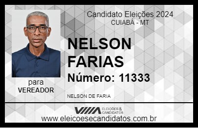 Candidato NELSON FARIAS 2024 - CUIABÁ - Eleições