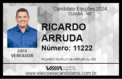 Candidato RICARDO ARRUDA 2024 - CUIABÁ - Eleições