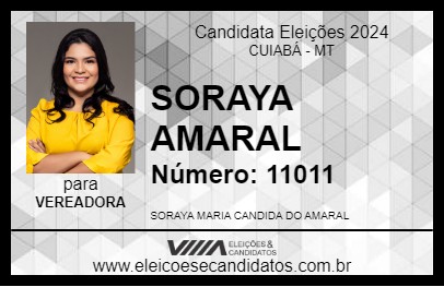 Candidato SORAYA AMARAL 2024 - CUIABÁ - Eleições