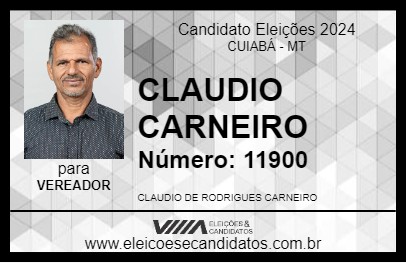 Candidato CLAUDIO CARNEIRO 2024 - CUIABÁ - Eleições