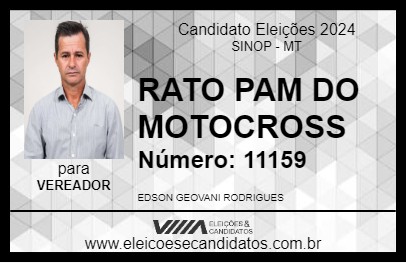 Candidato RATO PAM DO MOTOCROSS 2024 - SINOP - Eleições