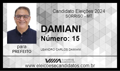 Candidato DAMIANI 2024 - SORRISO - Eleições