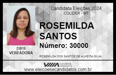 Candidato ROSEMILDA SANTOS 2024 - COLÍDER - Eleições