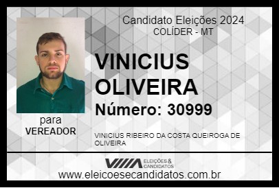 Candidato VINICIUS OLIVEIRA 2024 - COLÍDER - Eleições