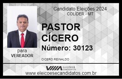 Candidato PASTOR CÍCERO 2024 - COLÍDER - Eleições