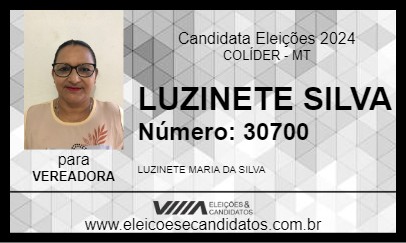 Candidato LUZINETE SILVA 2024 - COLÍDER - Eleições