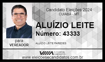 Candidato ALUÍZIO LEITE 2024 - CUIABÁ - Eleições