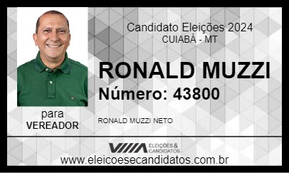 Candidato RONALD MUZZI 2024 - CUIABÁ - Eleições