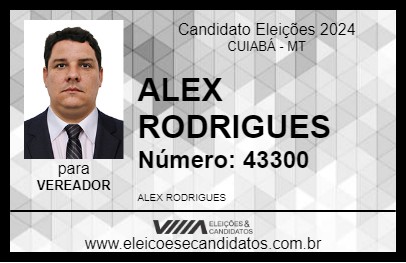 Candidato ALEX RODRIGUES 2024 - CUIABÁ - Eleições