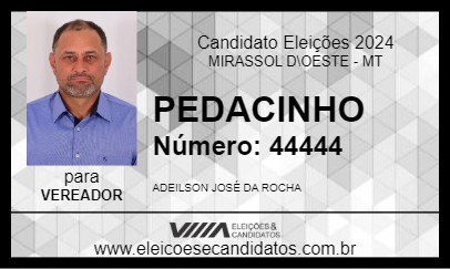 Candidato PEDACINHO 2024 - MIRASSOL D\OESTE - Eleições