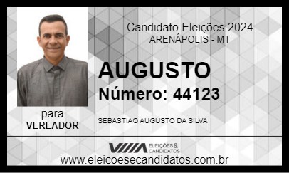 Candidato AUGUSTO 2024 - ARENÁPOLIS - Eleições