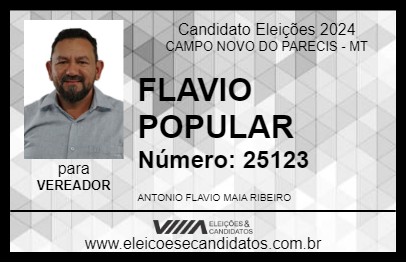 Candidato FLAVIO POPULAR 2024 - CAMPO NOVO DO PARECIS - Eleições