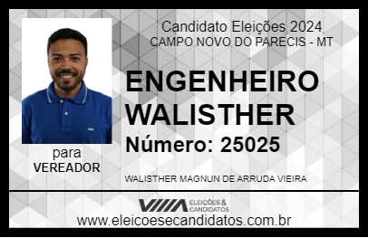 Candidato ENGENHEIRO WALISTHER 2024 - CAMPO NOVO DO PARECIS - Eleições