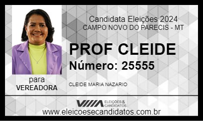 Candidato PROF CLEIDE 2024 - CAMPO NOVO DO PARECIS - Eleições