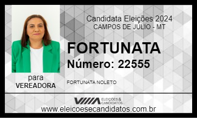 Candidato FORTUNATA 2024 - CAMPOS DE JÚLIO - Eleições