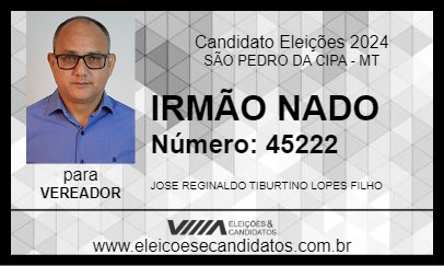 Candidato IRMÃO NADO 2024 - SÃO PEDRO DA CIPA - Eleições