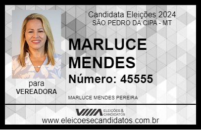 Candidato MARLUCE MENDES 2024 - SÃO PEDRO DA CIPA - Eleições