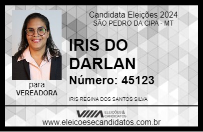 Candidato IRIS DO DARLAN 2024 - SÃO PEDRO DA CIPA - Eleições