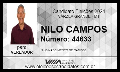 Candidato NILO CAMPOS 2024 - VÁRZEA GRANDE - Eleições