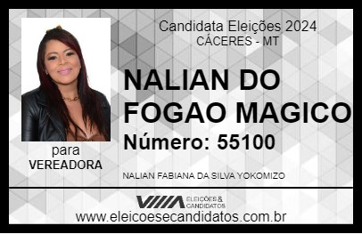 Candidato NALIAN DO FOGAO MAGICO 2024 - CÁCERES - Eleições