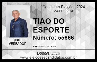 Candidato TIAO DO ESPORTE 2024 - CÁCERES - Eleições