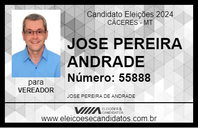 Candidato JOSE  PEREIRA ANDRADE 2024 - CÁCERES - Eleições