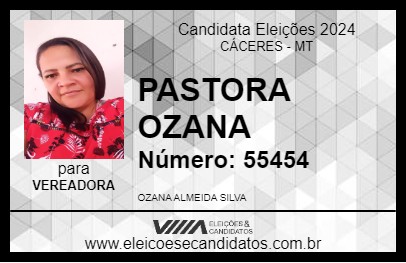 Candidato PASTORA OZANA 2024 - CÁCERES - Eleições