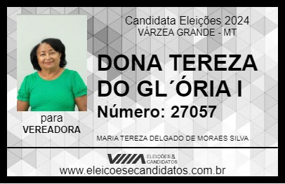 Candidato DONA TEREZA DO GLÓRIA I 2024 - VÁRZEA GRANDE - Eleições