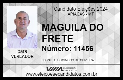 Candidato MAGUILA DO FRETE 2024 - APIACÁS - Eleições